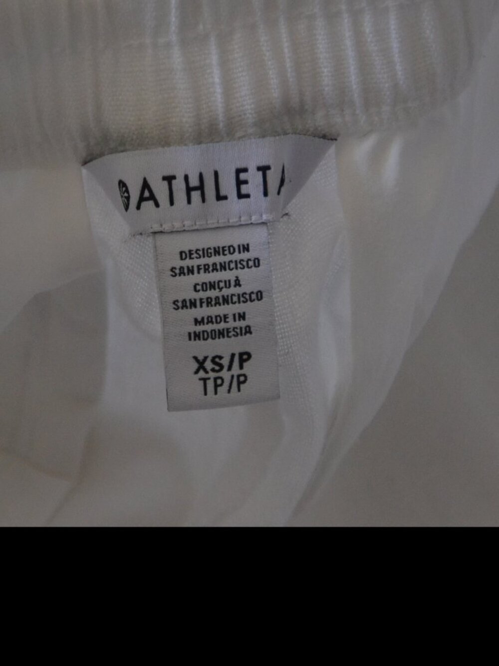Athleta XSP PETITE Retreat Linen High Rise Wide Leg Pant Lily White 100% LINEN - Picture 2 of 6